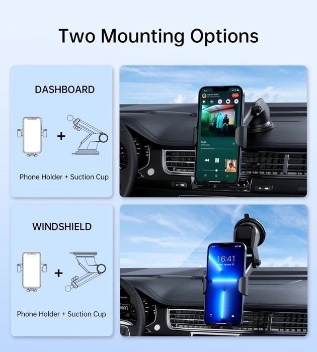CHOETECH T203-F 15W Gravity Car Charger Holder view 7