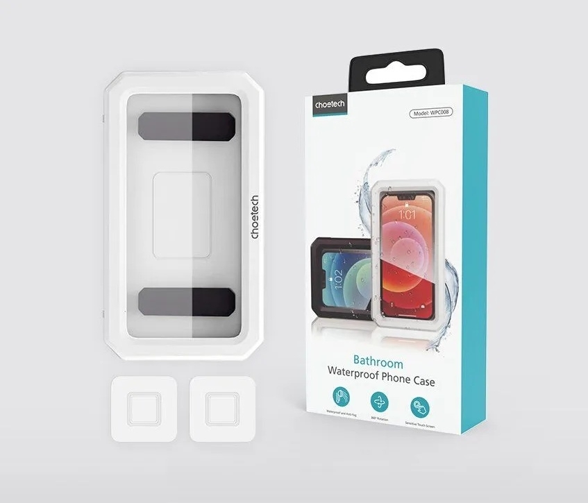 CHOETECH WPC008 Bathroom Waterproof Phone holder (up to 6.7-inch) White view 3