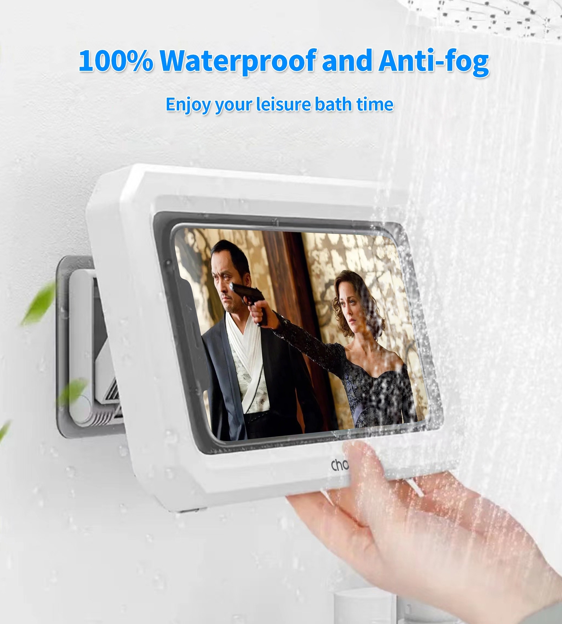 CHOETECH WPC008 Bathroom Waterproof Phone holder (up to 6.7-inch) White view 4