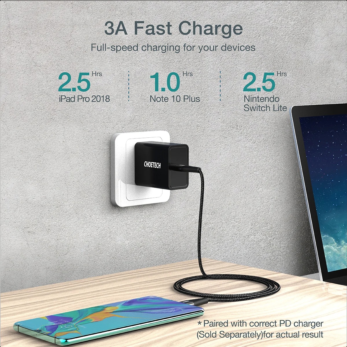 CHOETECH XCC-1003 USB-C To USB-C Cable 1.2M view 4