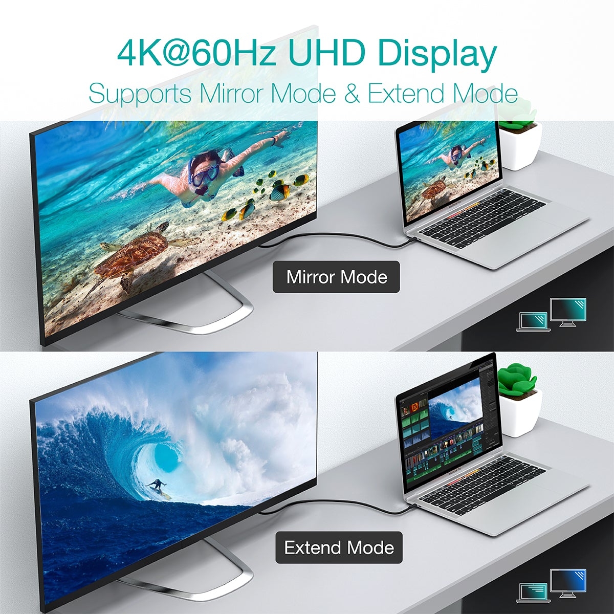 CHOETECH XCC-1007 USB Type-C Braided Fast Charging Cable (20V 5A 2M) view 7