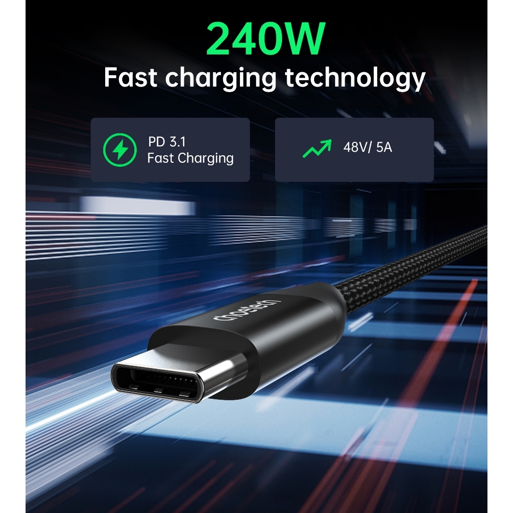 CHOETECH XCC-1036 USB-C M to M PD3.1 240W Super Fast Charging Cable 2M view 3