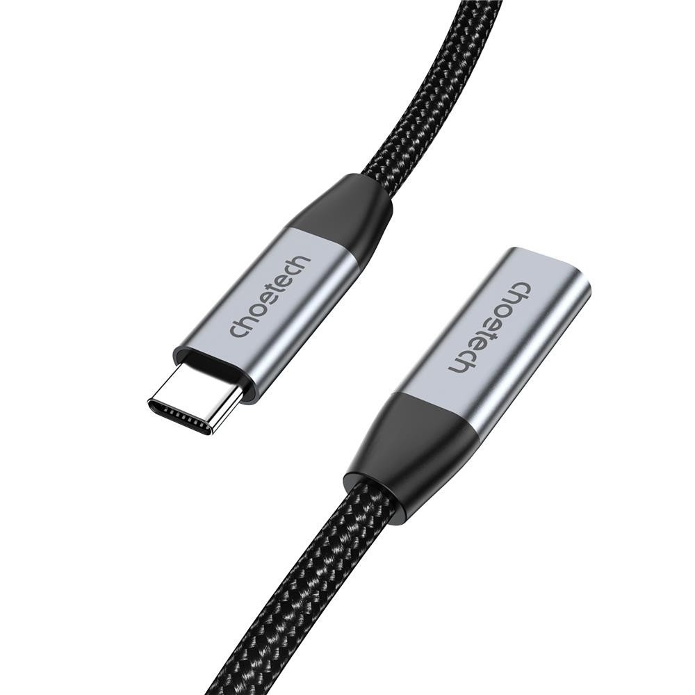 CHOETECH XCC-1039 100W Type-C Female to Type-C Male Extension Cable 2M view 3