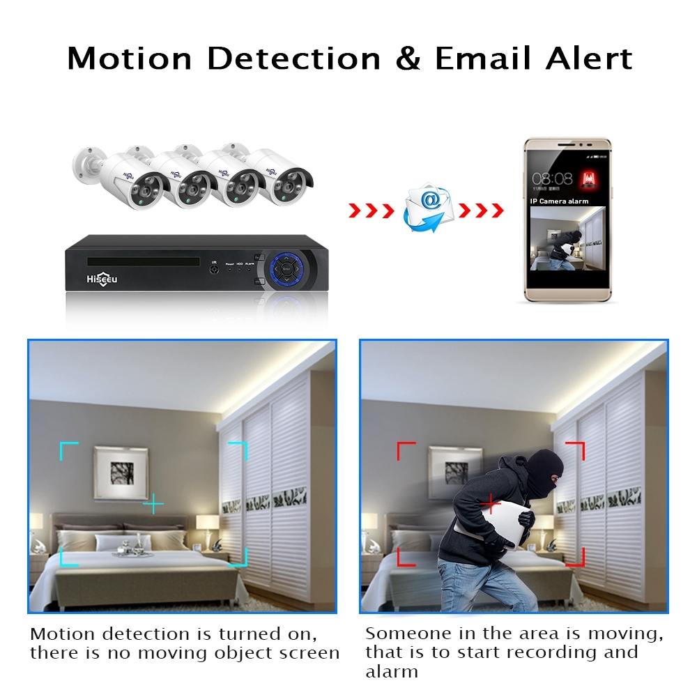 Hiseeu H5NVR-P4-612P 4CH 2MP/1080P PoE CCTV System (2TB HDD) view 4
