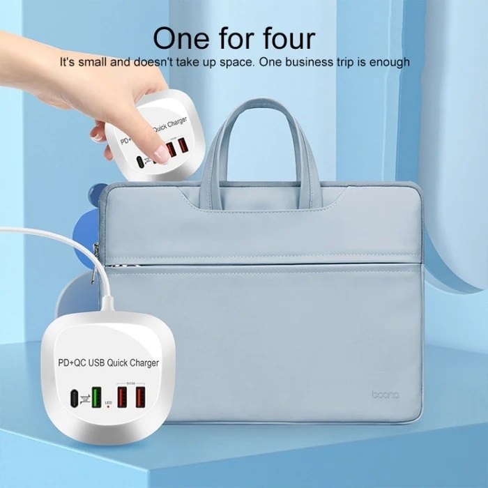 4-Port PD+QC3.0 Charger 40W with AU AC Adapter view 4