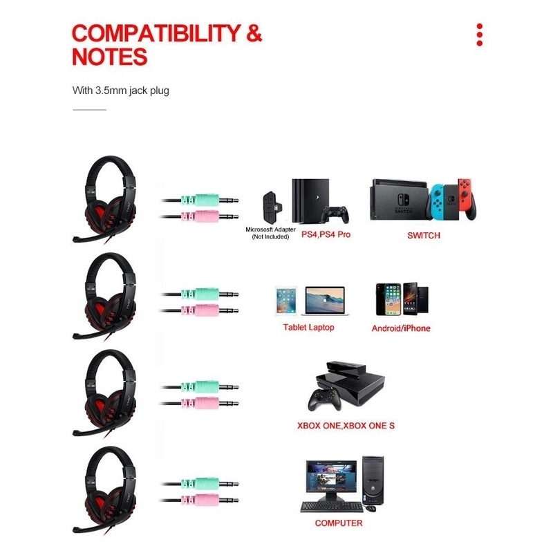 T-Wolf TF800 RGB 4-pcs Gaming Keyboard/Mouse/Headphone/Mouse Pad Kit Set view 3