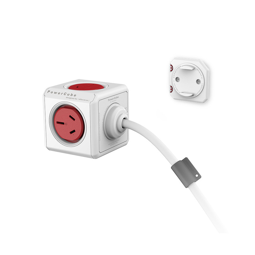 ALLOCACOC POWERCUBE Extended Boston Red 5 Outlets with 3M CABLE view 4