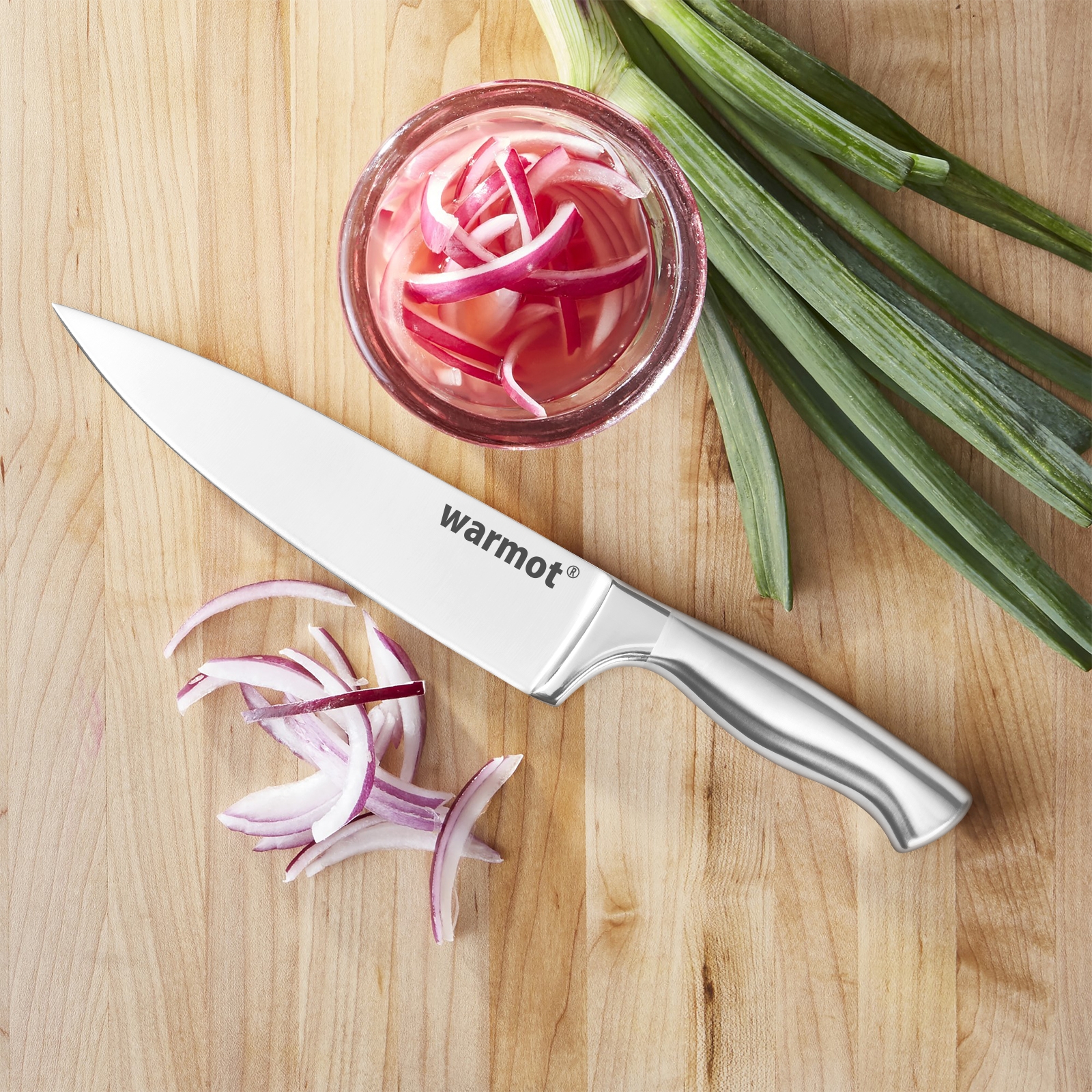 Warmot 5-Piece Ultra Sharp High Carbon Stainless Steel Chefs Kitchen Knife Set view 7