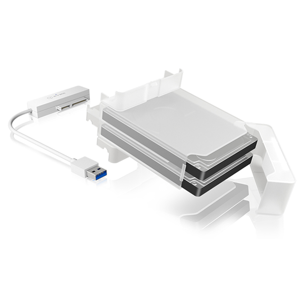 ICY BOX Adapter and enclosure for 2x 2.5" SATA HDDs/SSDs (IB-AC7032-U3) view 2
