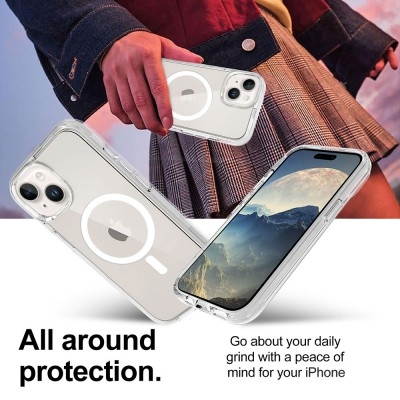 Ultimake Shockproof Transparent Magsafe Cover Case for iPhone 15 Plus view 6