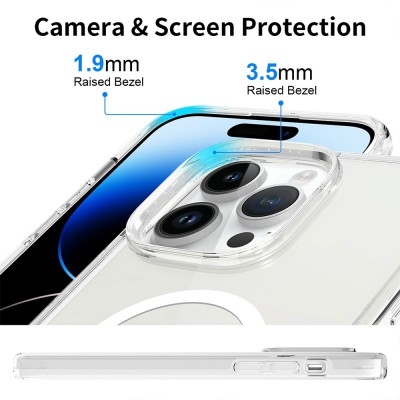 Ultimake Shockproof Transparent Magsafe Cover Case for iPhone 15 Pro Max view 6