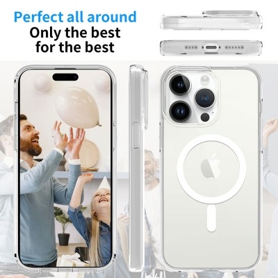 Ultimake Shockproof Transparent Magsafe Cover Case for iPhone 15 Pro Max view 8