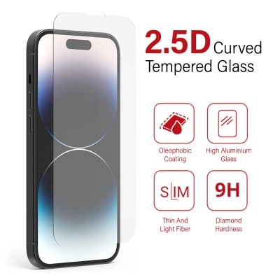 Tempered Glass Screen Protector For iPhone 15 / 15 Pro view 2