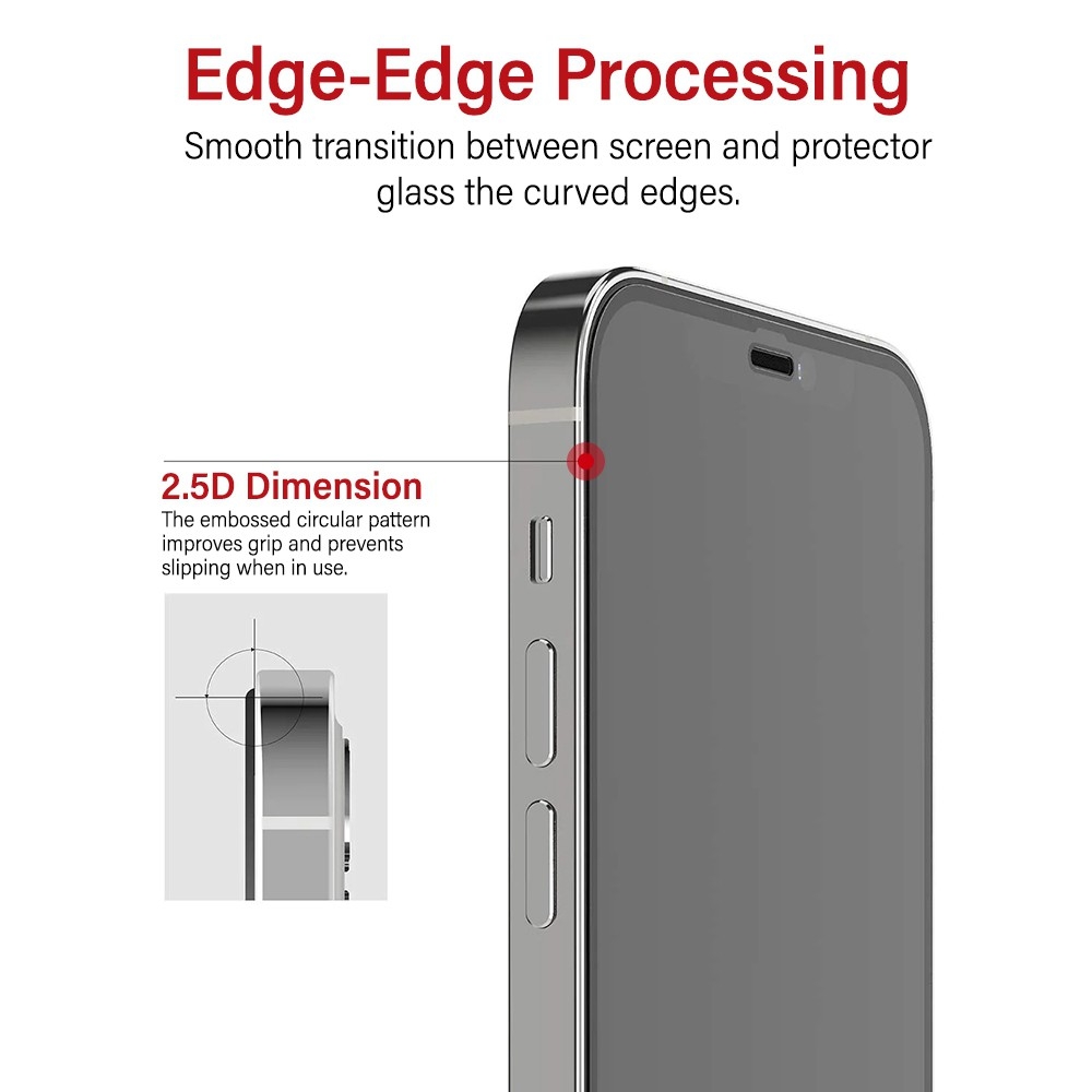 Privacy Tempered Glass Screen Protector for iPhone 16 Pro / 17 / 17 Pro view 4
