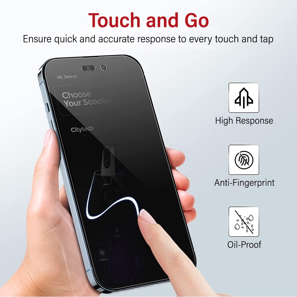 Privacy Tempered Glass Screen Protector for iPhone 16 Pro / 17 / 17 Pro view 7