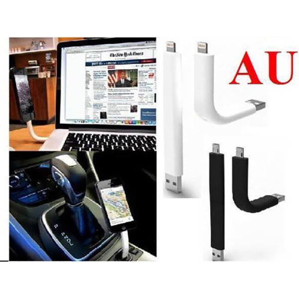 Flexible USB Data Sync Stand Mount Cable for iPhone 5/ 5S /6 BLACK ONLY view 3