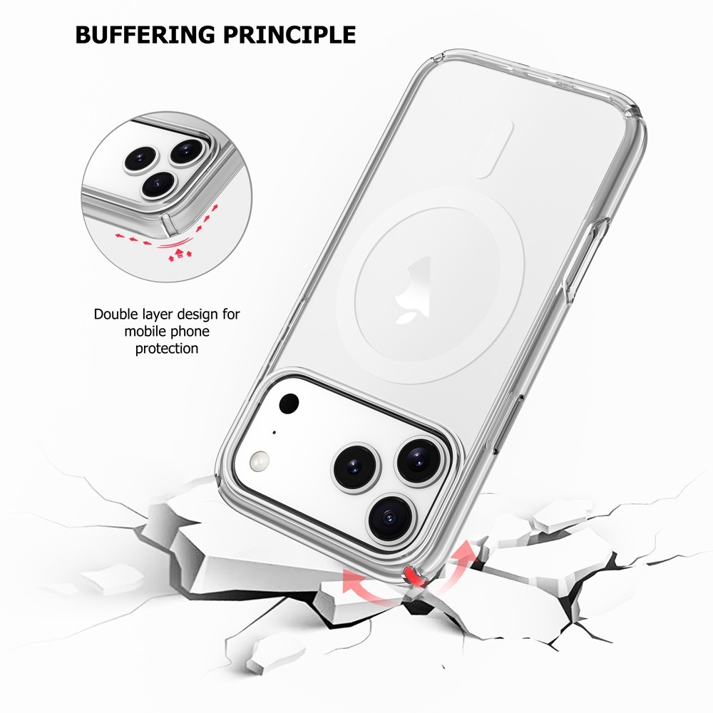 UTIA Ultimake Shockproof Transparent Case Cover With Magnetic Ring for iPhone view 5