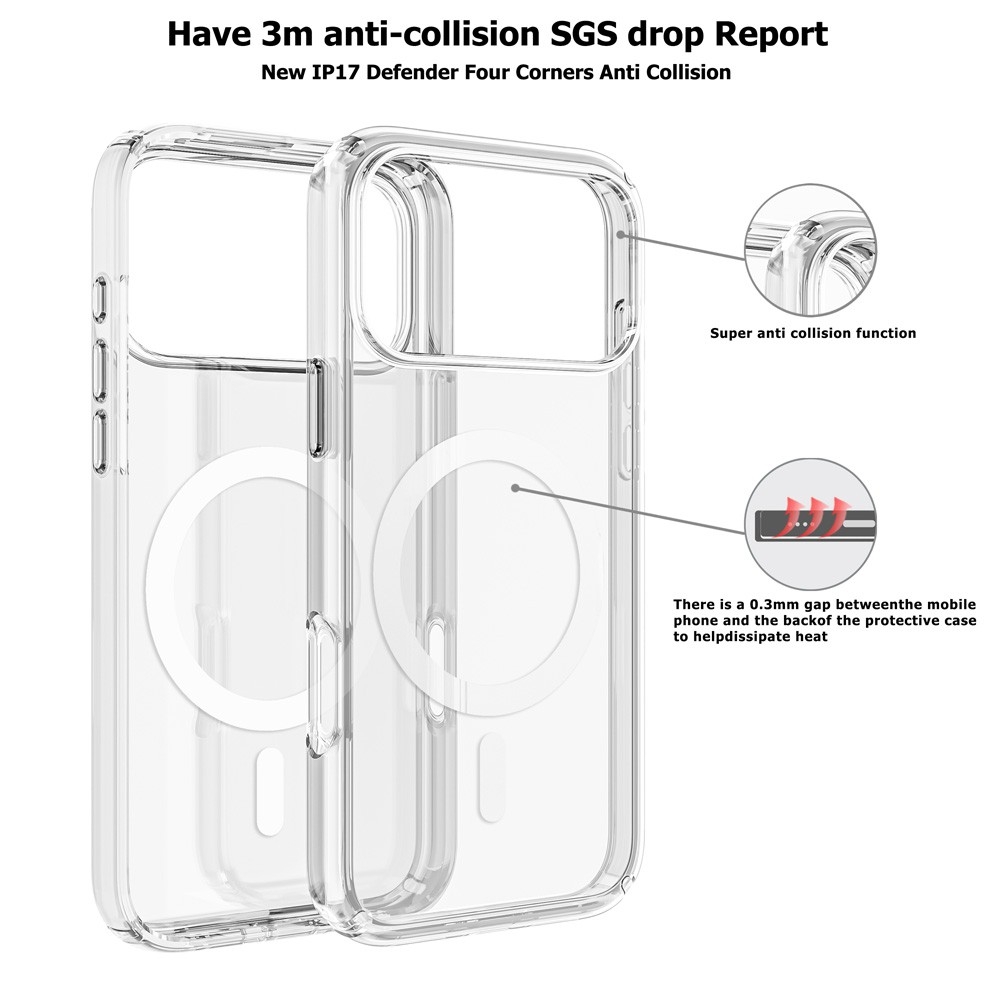 UTIA Ultimake Shockproof Transparent Case Cover With Magnetic Ring for iPhone view 6
