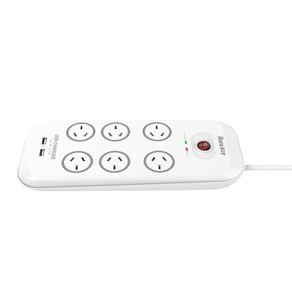 Huntkey 6-Outlet Surge Protector with 2 USB Charging Outlets (SAC607) view 2