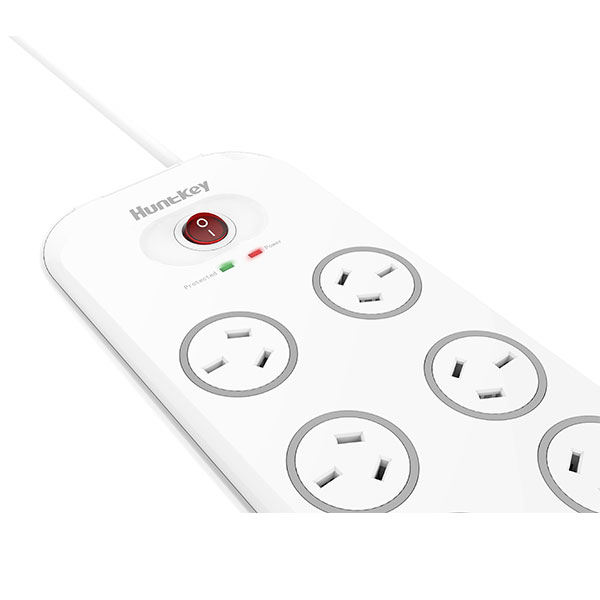 Huntkey 6-Outlet Surge Protector with 2 USB Charging Outlets (SAC607) view 4