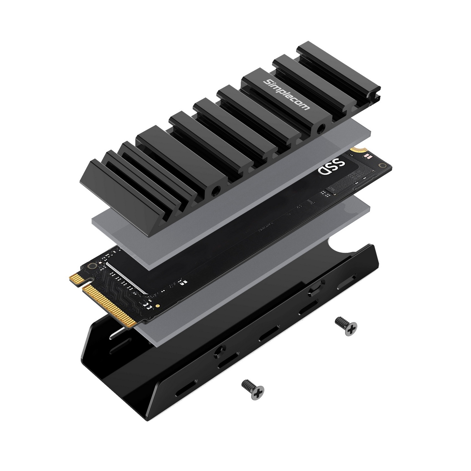 Simplecom SA110 M.2 SSD Aluminum Heatsink with Thermal Silicone Pads for PC view 7