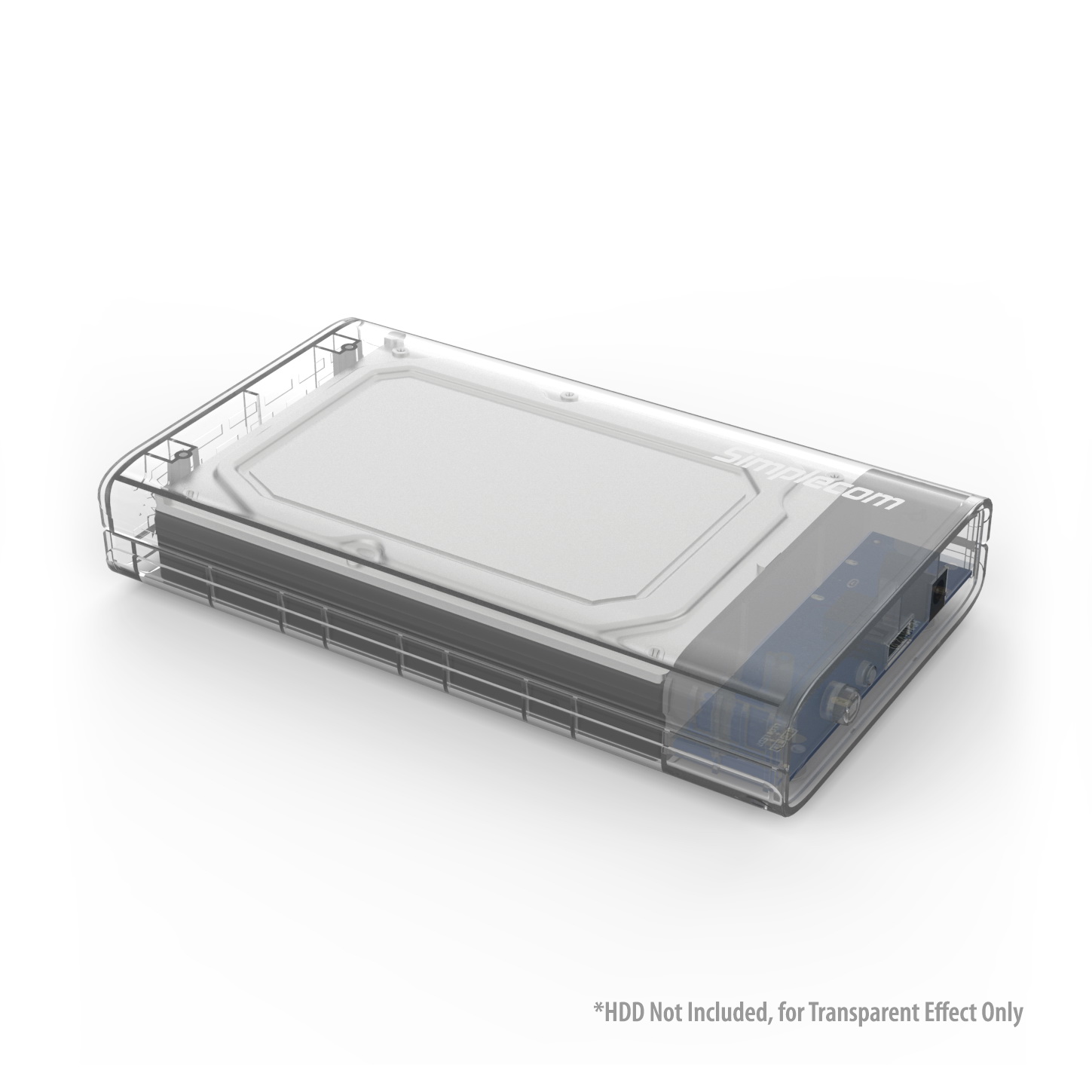 Simplecom SE301 3.5" SATA to USB 3.0 Hard Drive Docking Enclosure Clear — image 1