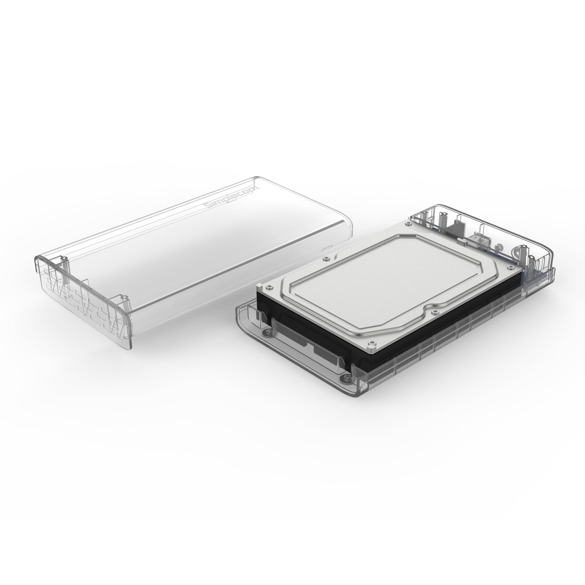 Simplecom SE301 3.5" SATA to USB 3.0 Hard Drive Docking Enclosure Clear view 2