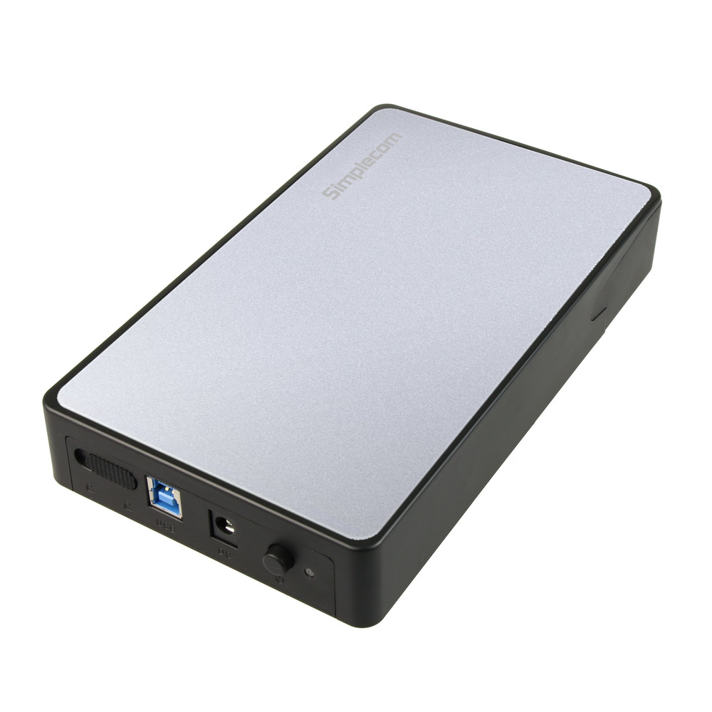 Simplecom SE325 Tool Free 3.5" SATA HDD to USB 3.0 Hard Drive Enclosure Silver view 2
