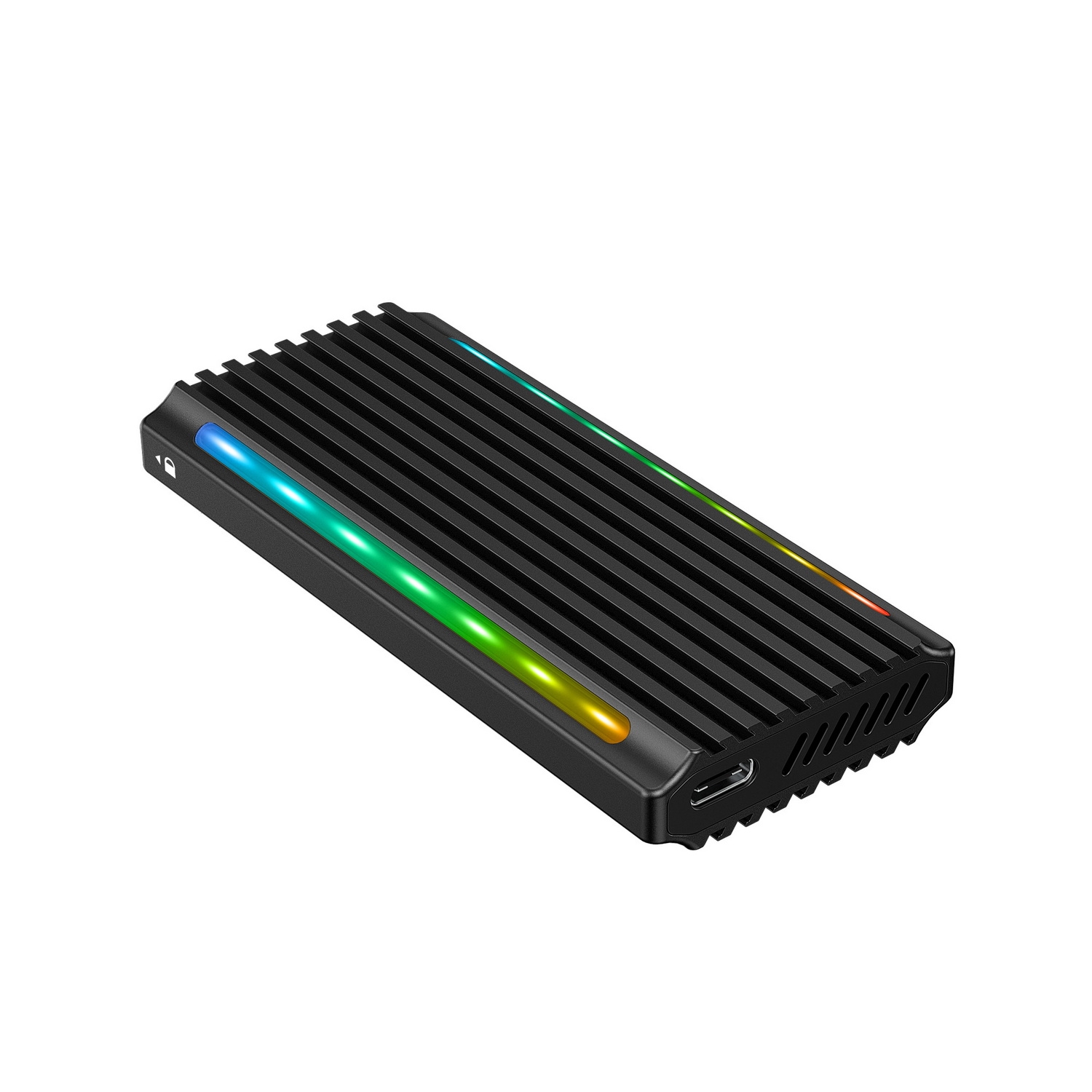 Simplecom SE525 NVMe / SATA M.2 SSD USB-C Enclosure with RGB Light USB 3.2 Gen view 2