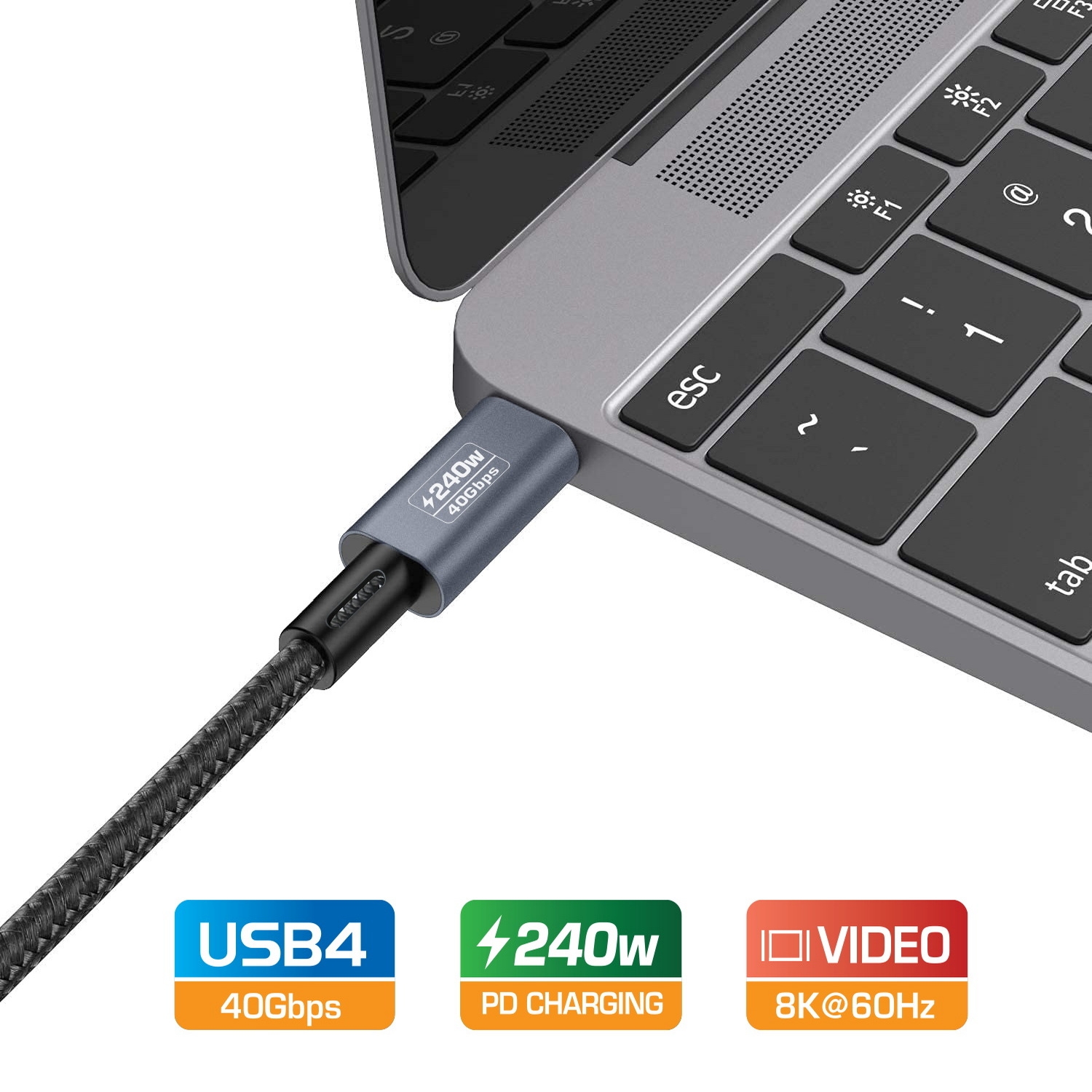 Simplecom CA615 USB-C to USB-C Cable USB4 40Gbps 5A 240W PD3.1 8K@60Hz 1.5M view 3