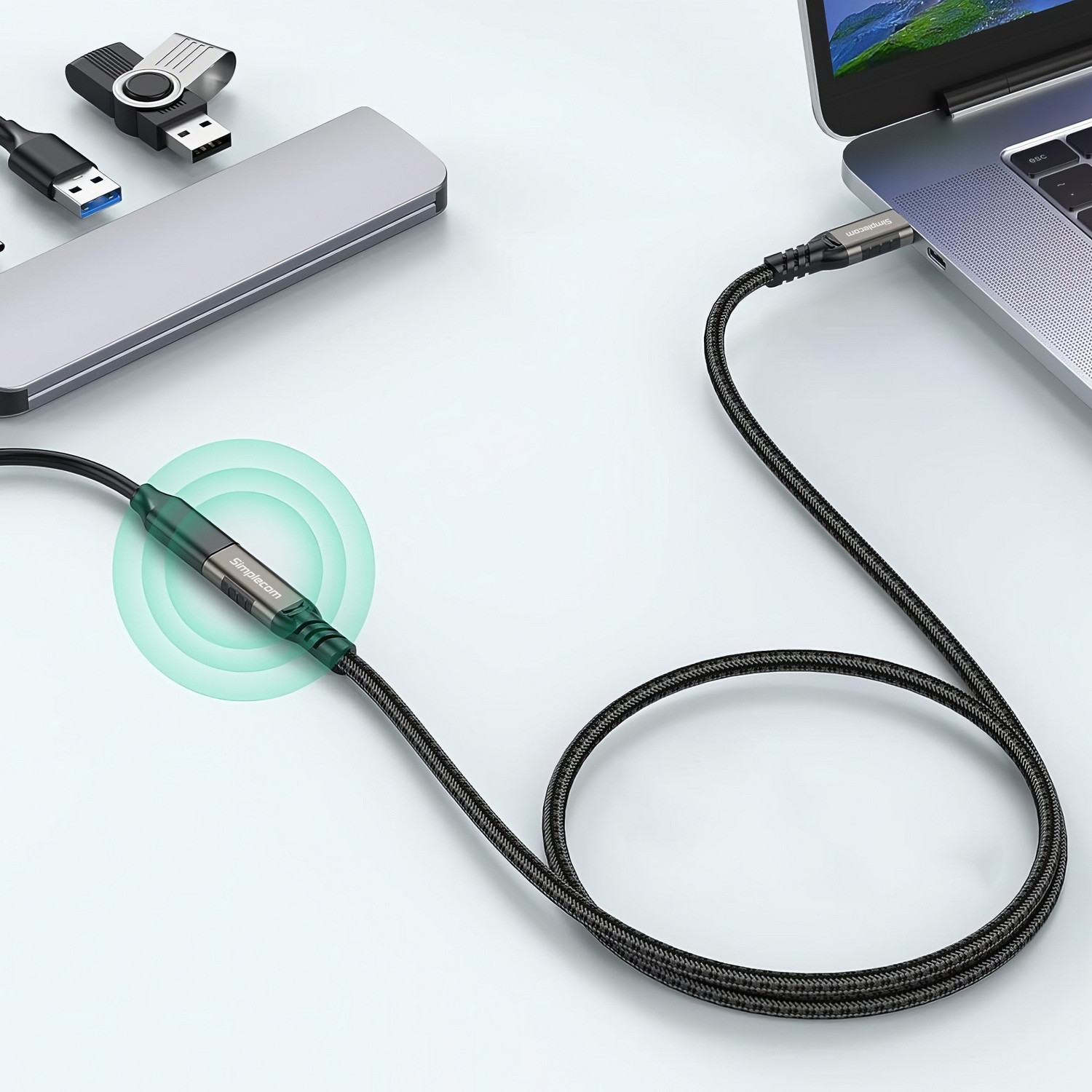 Simplecom CAU620 USB-C Male to Female Extension Cable USB 3.2 Gen2 PD 100W view 5