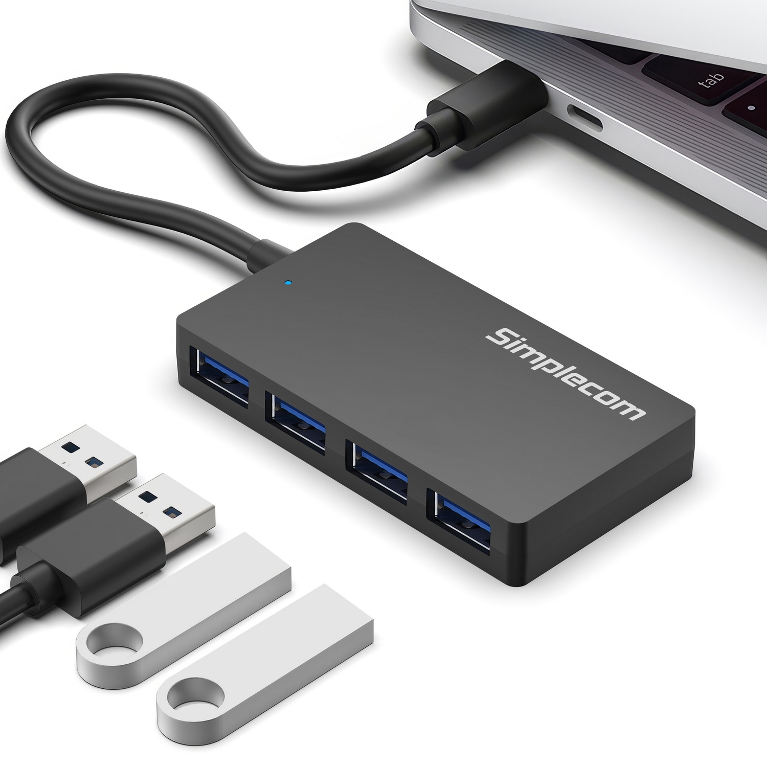 Simplecom CH350 SuperSpeed USB-C to 4-Port USB-A Hub USB 3.2 Gen1 view 4