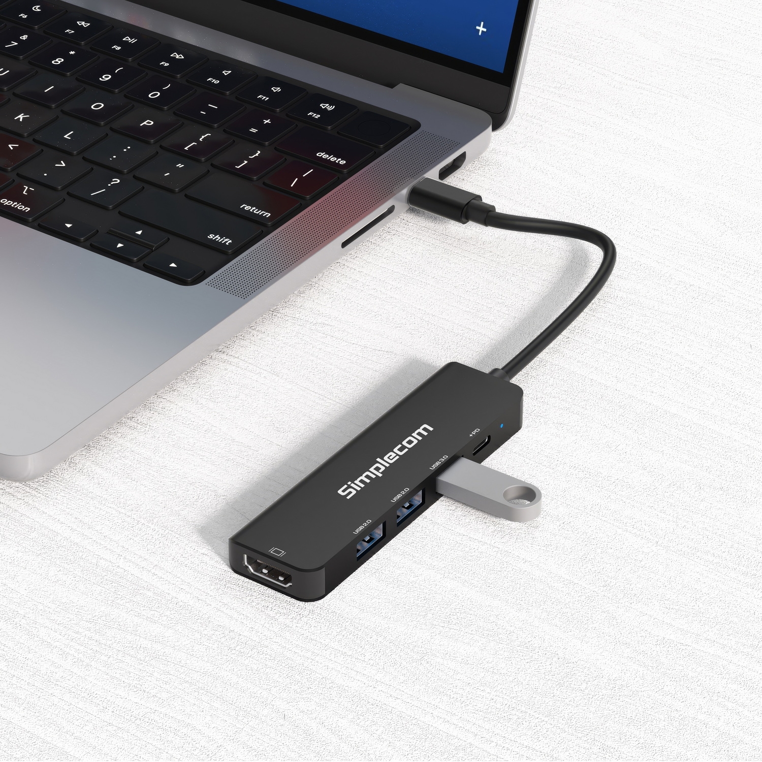 Simplecom CHT550 USB-C 5-in-1 Multiport Docking Station with USB Hub PD HDMI 2.0 view 5
