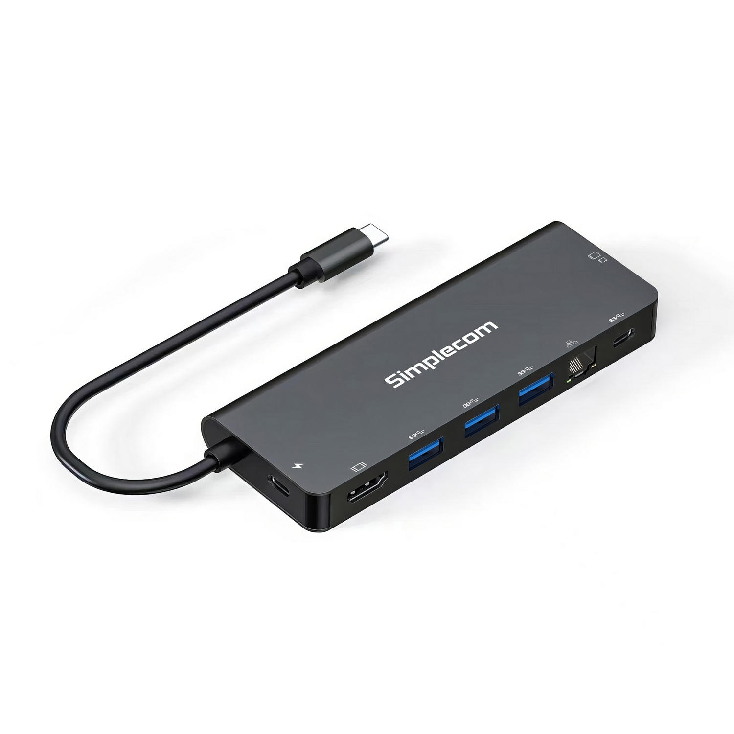 Simplecom CHT590 USB-C SuperSpeed 9-in-1 Multiport Docking Station HDMI 2.0 view 2