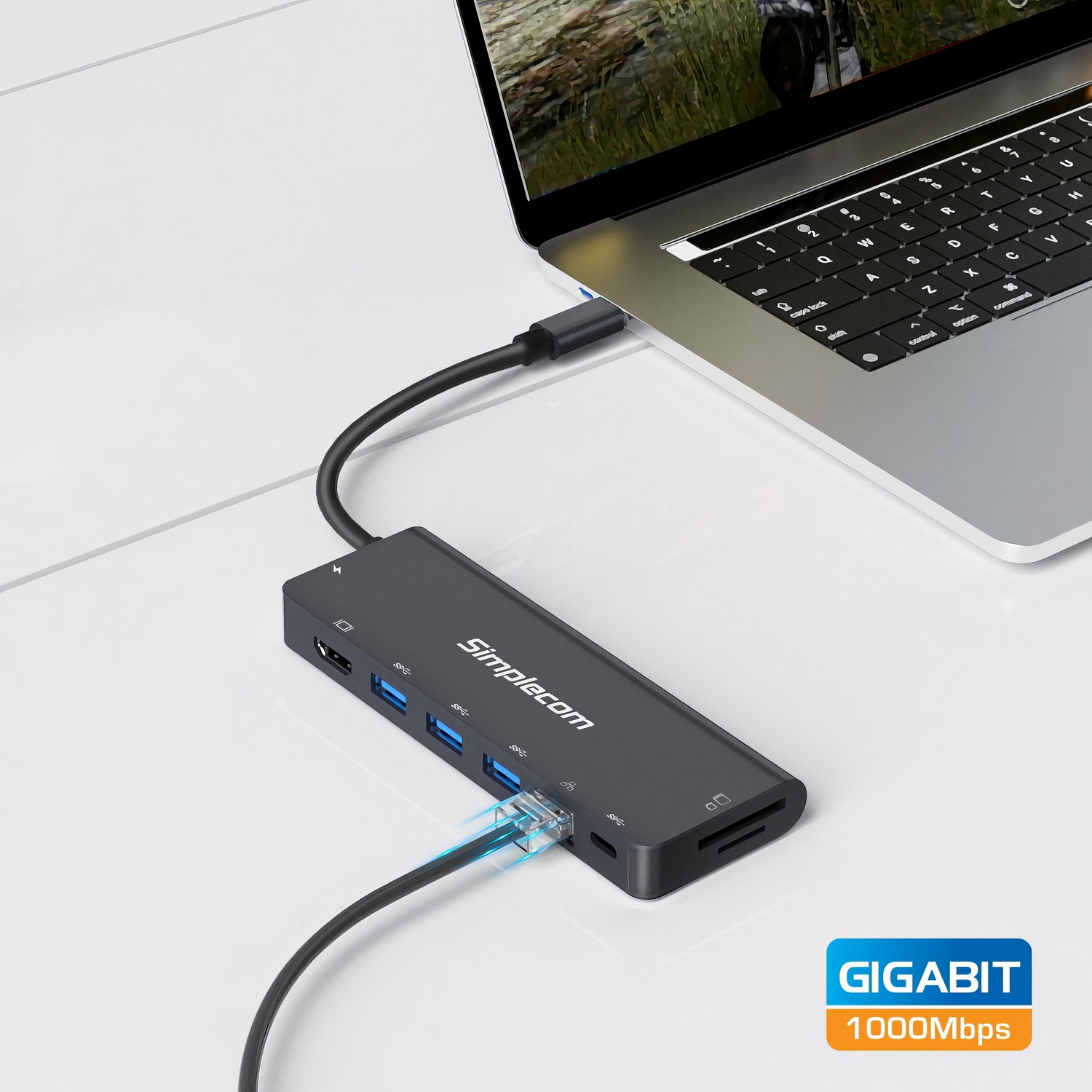 Simplecom CHT590 USB-C SuperSpeed 9-in-1 Multiport Docking Station HDMI 2.0 view 6