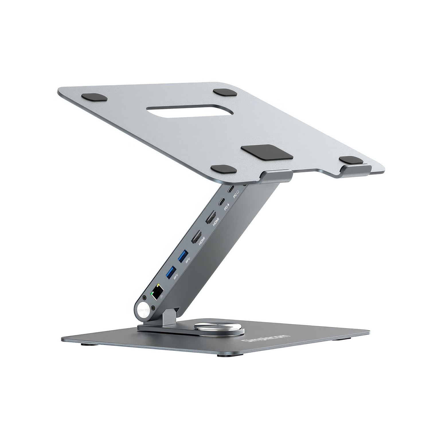 Simplecom CHT660 Adjustable Aluminium Laptop Stand with 6-Port USB-C Docking view 2