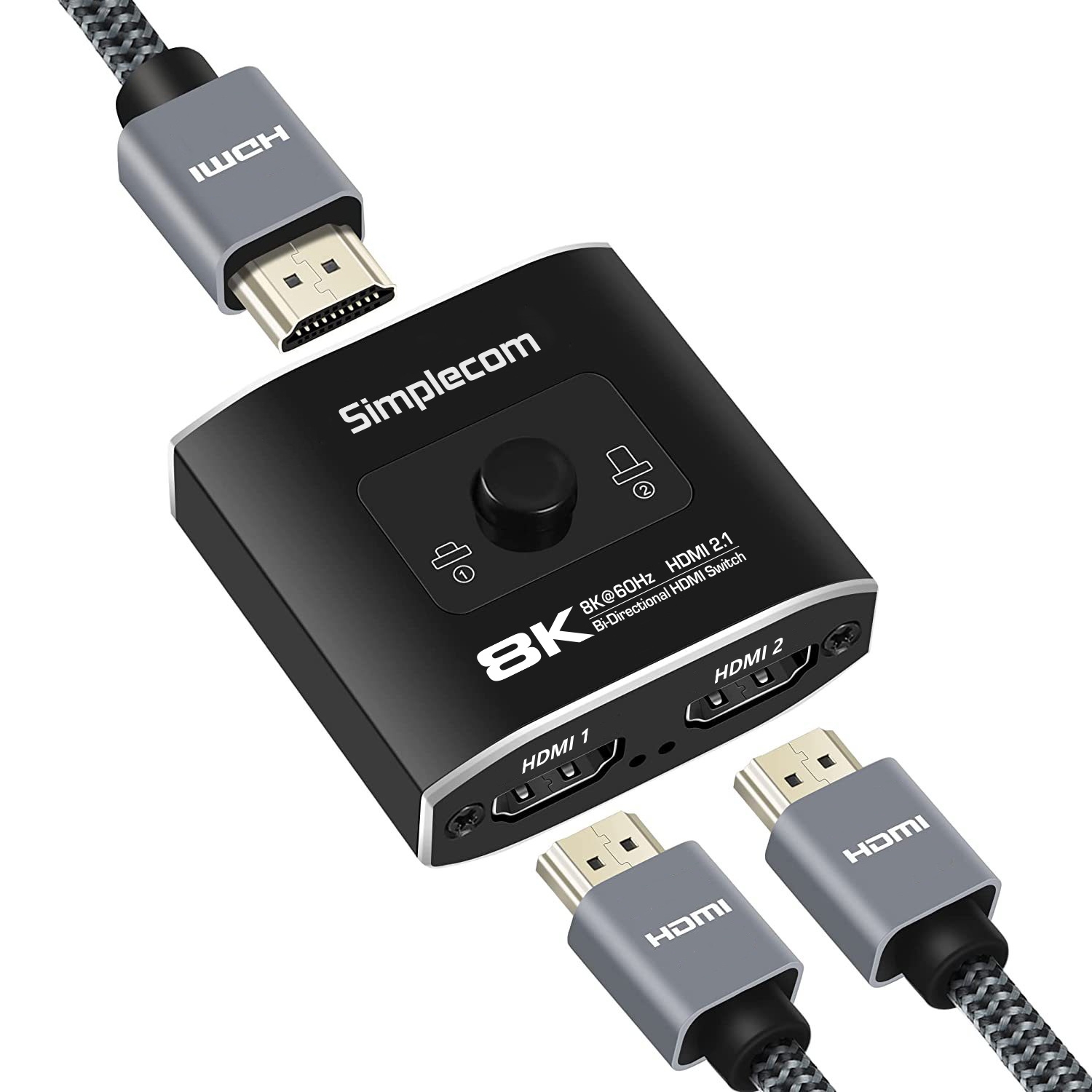 Simplecom CM302v2 Bi-Directional 2 Way HDMI 2.1 Switch Selector 8K@60Hz view 2