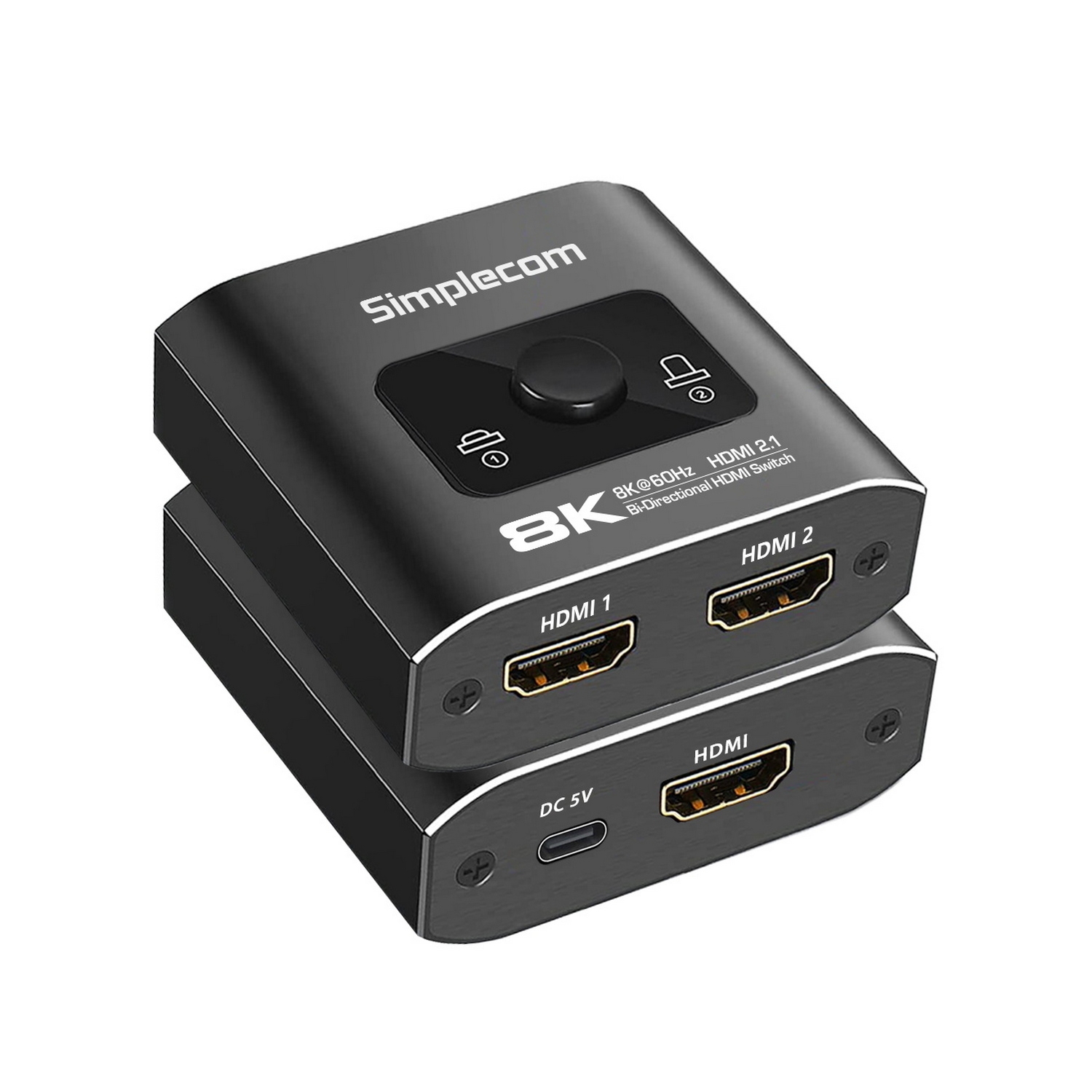 Simplecom CM302v2 Bi-Directional 2 Way HDMI 2.1 Switch Selector 8K@60Hz view 3