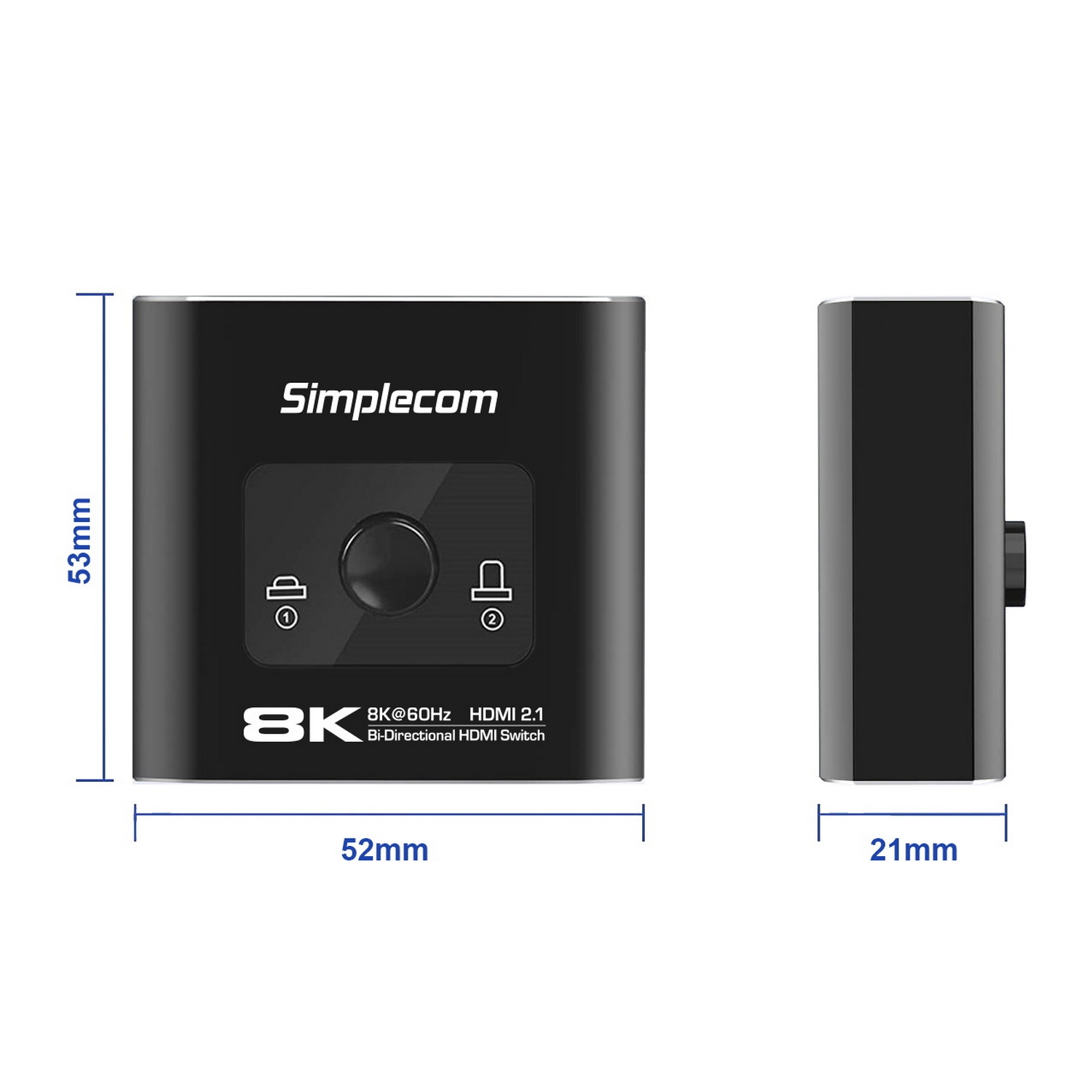 Simplecom CM302v2 Bi-Directional 2 Way HDMI 2.1 Switch Selector 8K@60Hz view 4