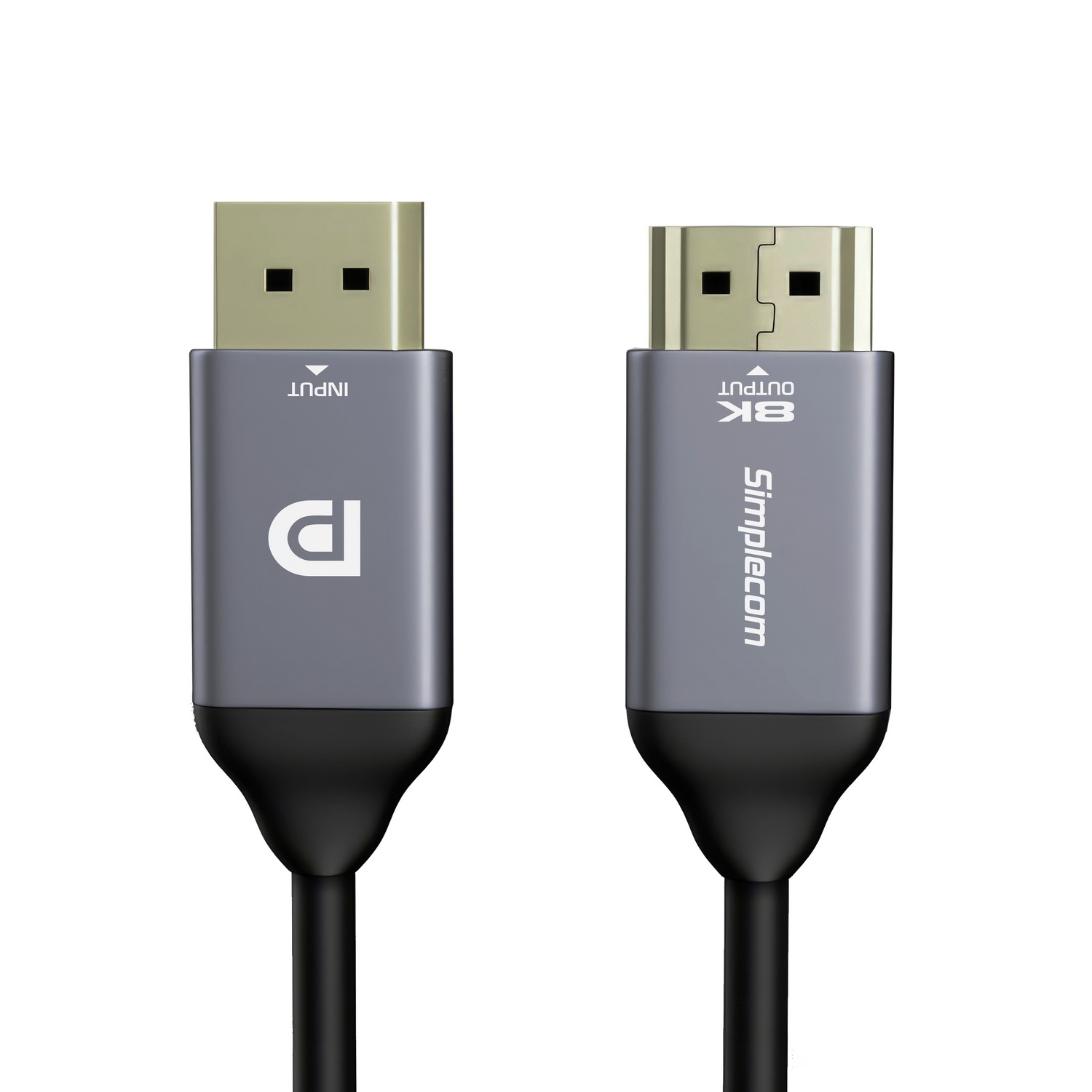 Simplecom DA218 Active DisplayPort 1.4 to HDMI 2.1 Cable 1.8M HDR 8K@60Hz view 2