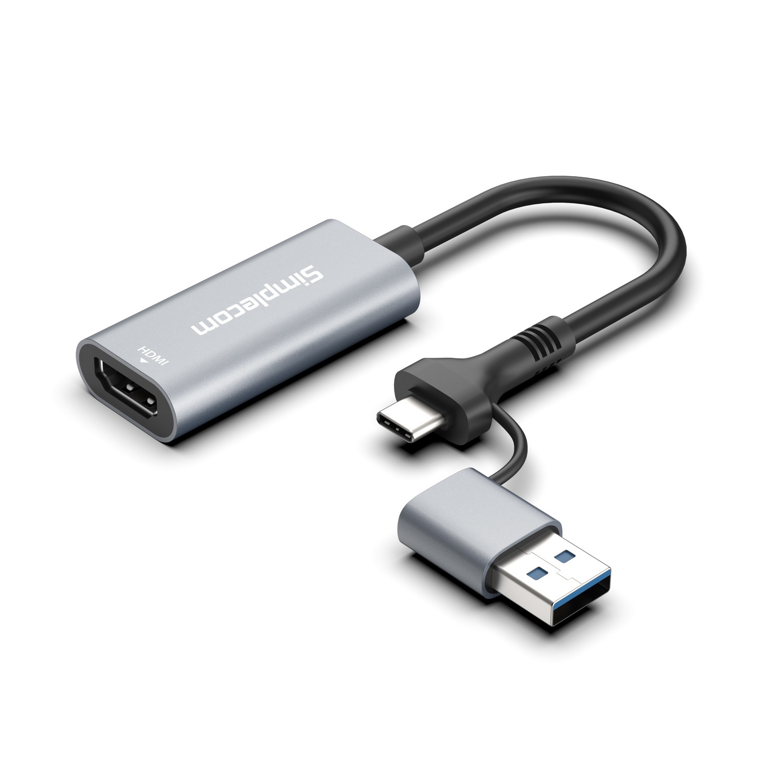 Simplecom DA306C USB 3.0 and USB-C to HDMI Video Card Adapter Full HD 1080p view 2