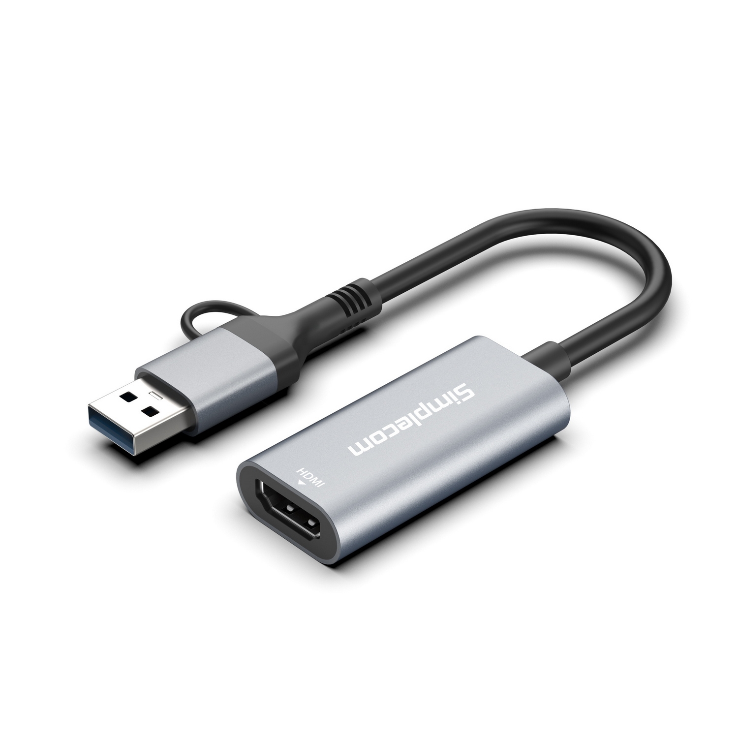 Simplecom DA306C USB 3.0 and USB-C to HDMI Video Card Adapter Full HD 1080p view 3