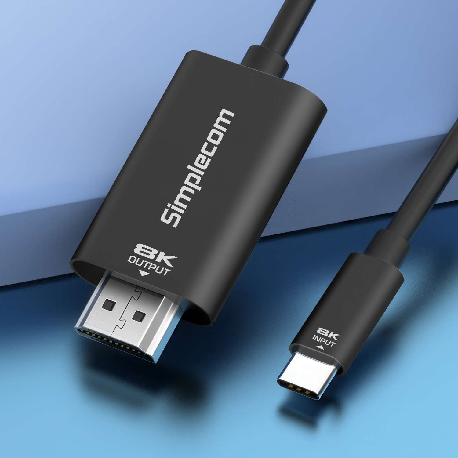 Simplecom DA324 USB-C to HDMI 2.1 Cable 2M HDCP 8K@60Hz view 3