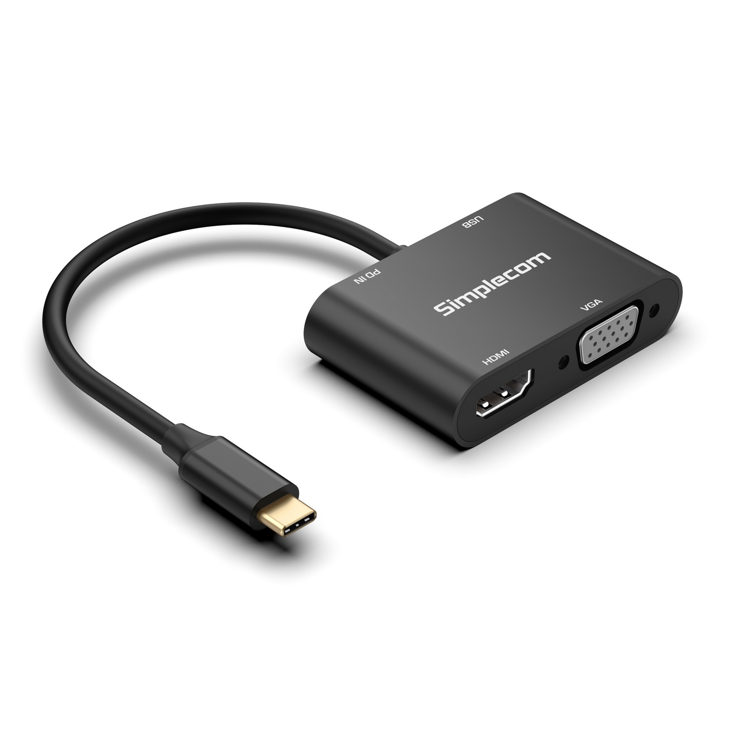 Simplecom DA440 4-in-1 USB-C Multiport Adapter with Power Delivery USB 3.0 VGA view 2
