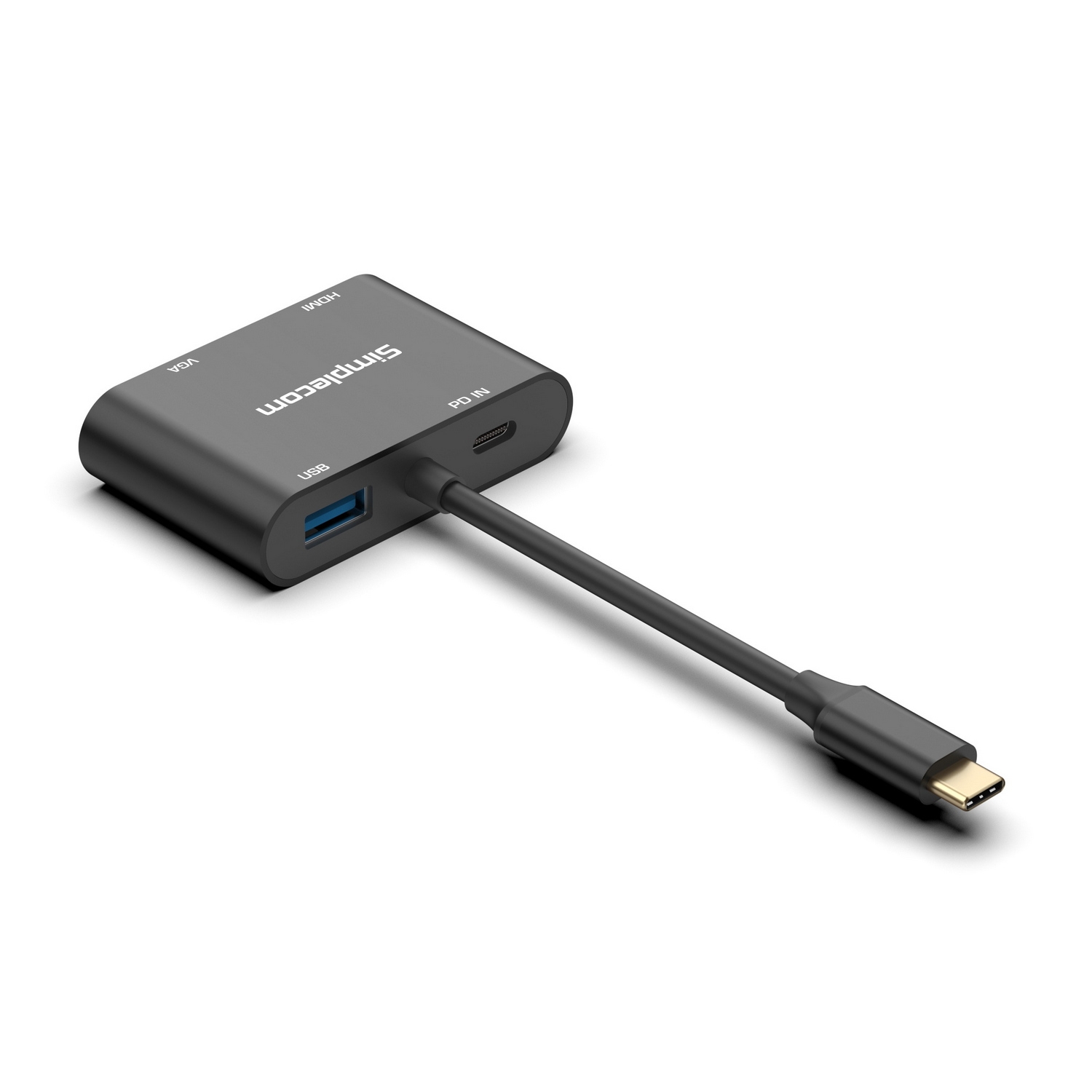 Simplecom DA440 4-in-1 USB-C Multiport Adapter with Power Delivery USB 3.0 VGA view 3