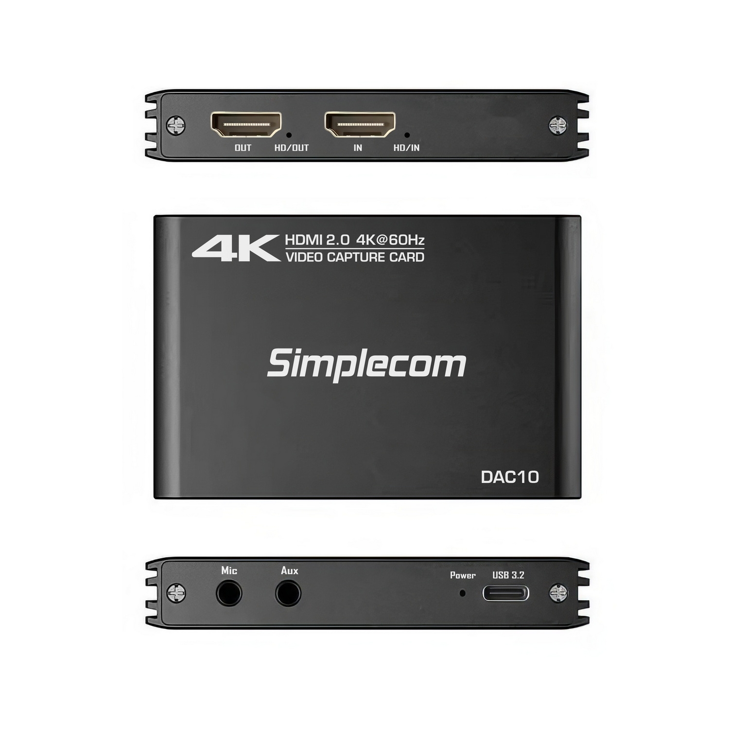 Simplecom DAC10 HDMI 2.0 to USB 4K@60hz Video Capture Card Stream and Record view 3