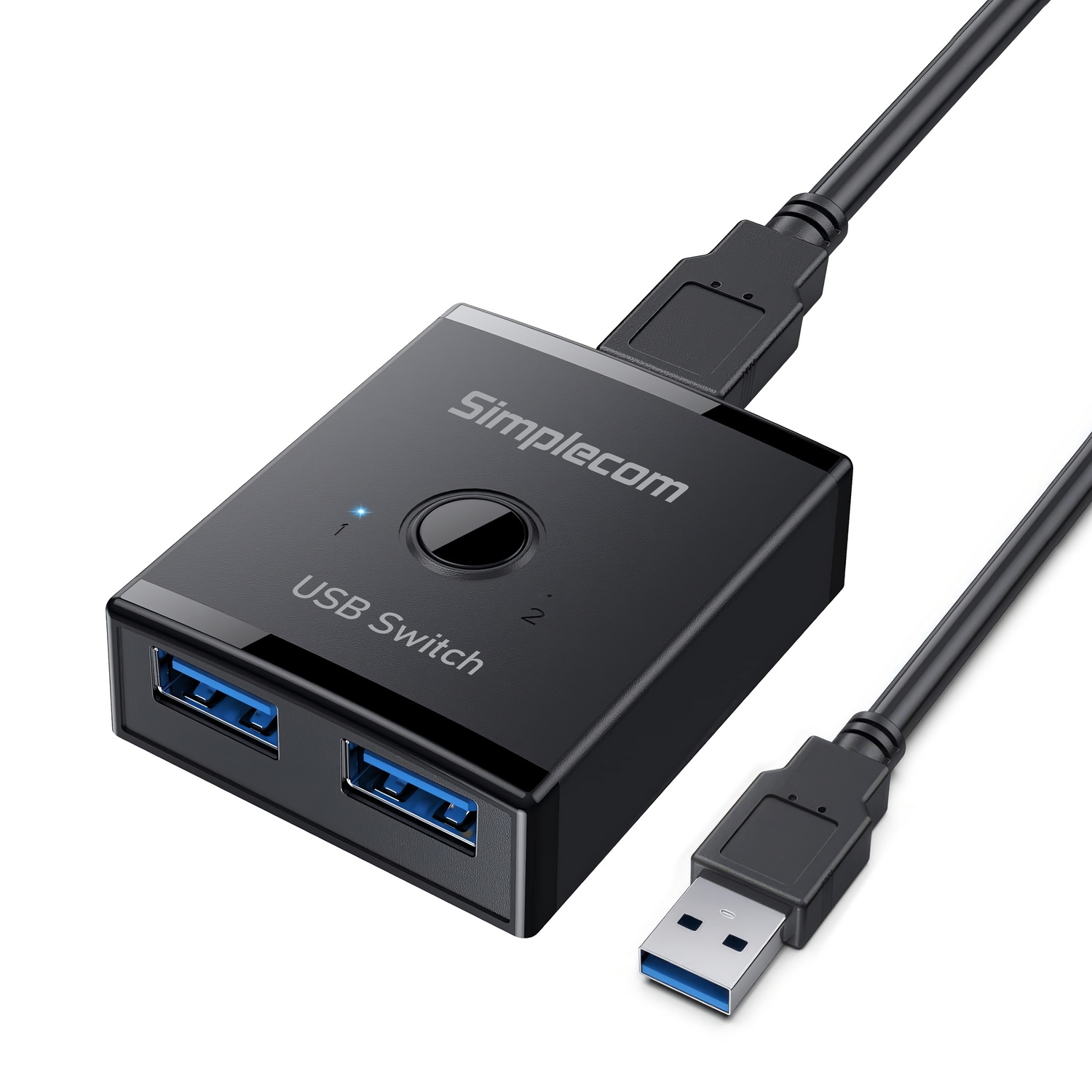 Simplecom KM125 Bi-Directional 2-Way USB 3.0 Switch 1 In 2 Out (2 In 1 Out) 5Gbps view 4