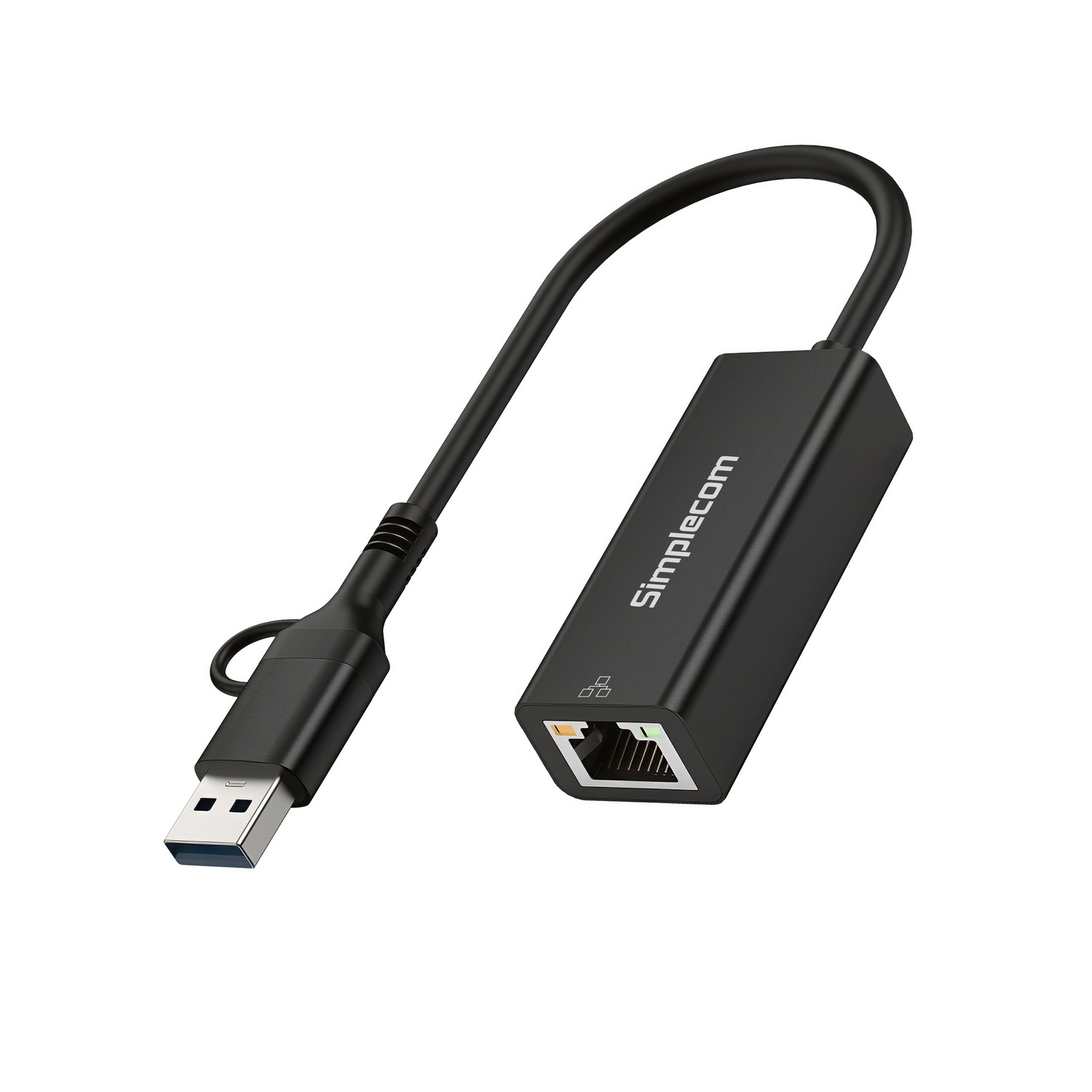 Simplecom NU315C SuperSpeed USB-C and USB-A to Gigabit Ethernet Adapter view 2