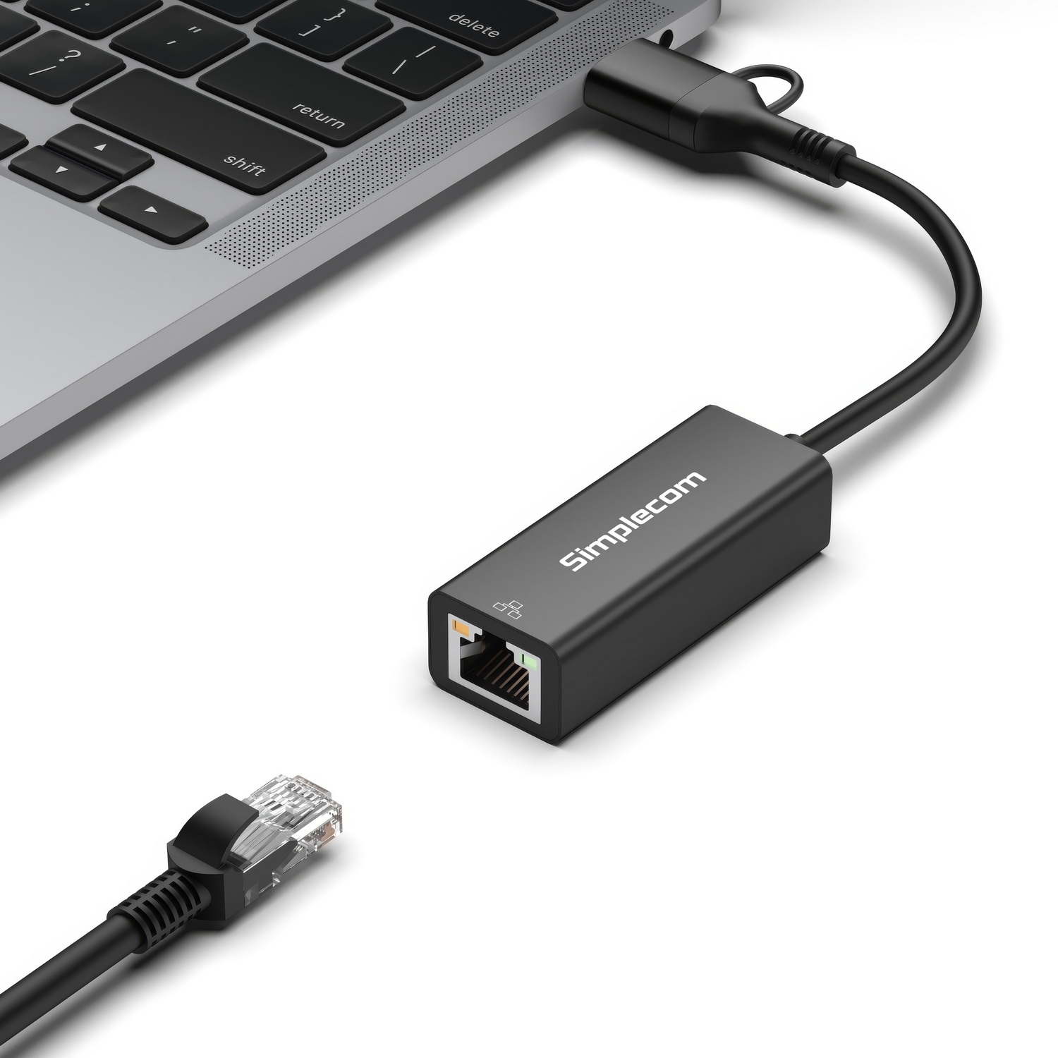 Simplecom NU315C SuperSpeed USB-C and USB-A to Gigabit Ethernet Adapter view 4