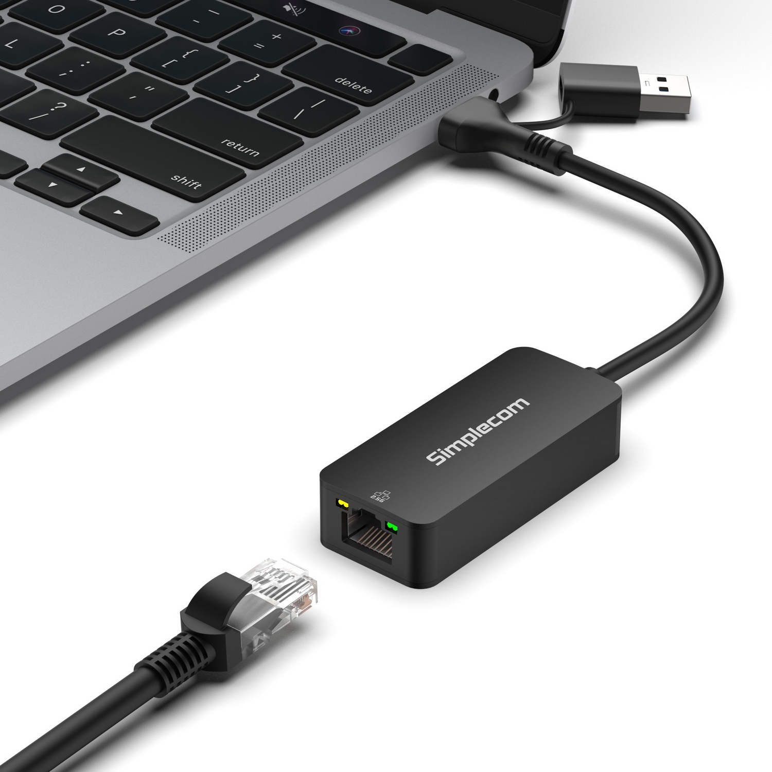 Simplecom NU405C SuperSpeed USB-C and USB-A to 2.5G Ethernet Network Adapter view 5